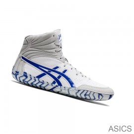 Asics Wrestling Shoes Online Store AGGRESSOR 5 Men White Blue
