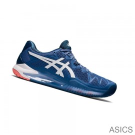 Asics Tennis Shoes On Sale GEL-Resolution 8 Men Blue White