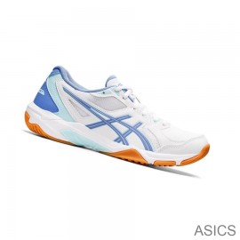 Asics Volleyball Shoes Outlet Online GEL-ROCKET 10 Women White Blue