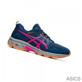 Cheap Asics WoMen Trail Running Shoes Buy Online GEL-VENTURE 8 Wide Navy Blue
